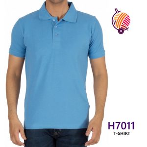 Sky Blue T-Shirt 7011-Polo-T-shirts-Collar-T-shirts-in-hyderabad