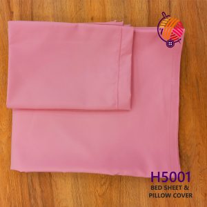 Pink Hospital Bed Sheet With Pillow Cover